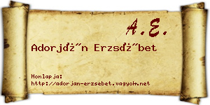 Adorján Erzsébet névjegykártya