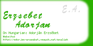 erzsebet adorjan business card